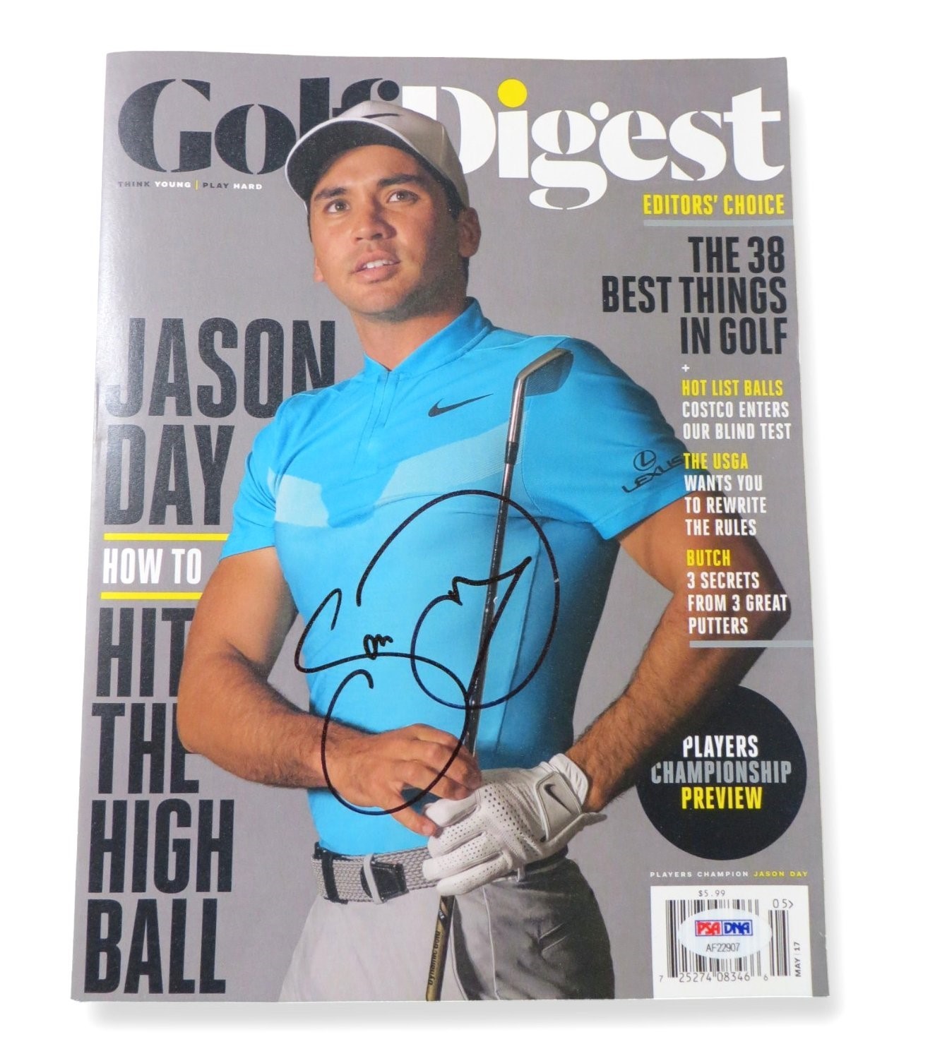 Jason Day Autographed Signed Magazine Golf Digest May 2017 PSA AF22907 