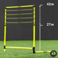 FORZA Adjustable Weighted Training Hurdles | Set of 5 Height-Adjustable Hurdles