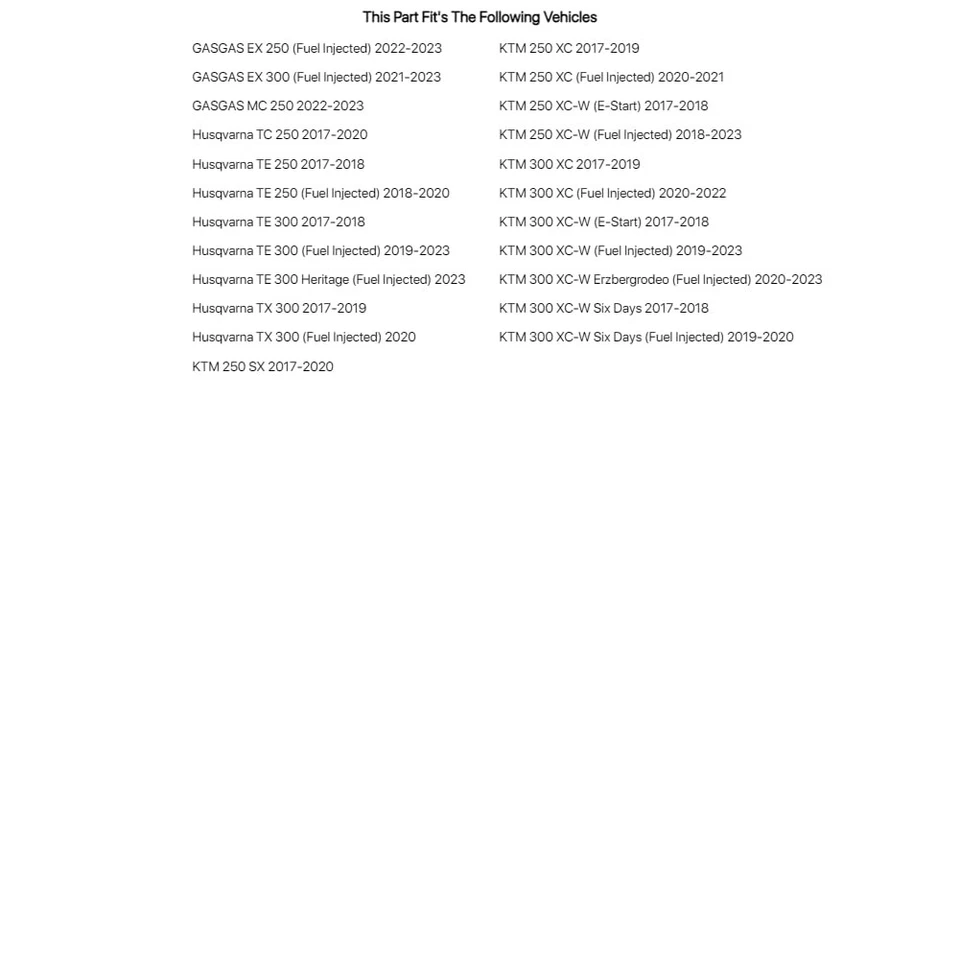Kit completo de junta Tusk para HUSQVARNA TX 300 2017-2019 - Imagem 2 de 4