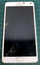 Samsung Galaxy Note 4 Verizon Smartphone Damaged Screen Camera Parts Stylus