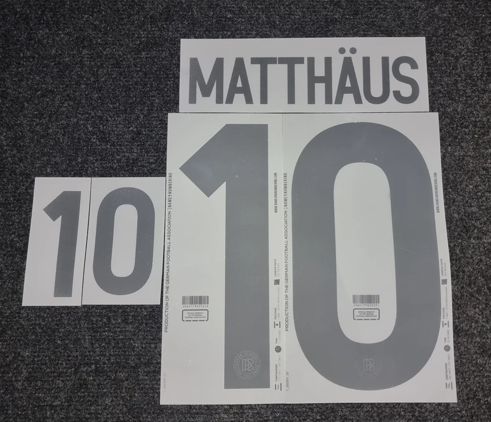 Original Authentic DFB Deutschland Matthäus 10 Trikot-Flock 125 Jahre