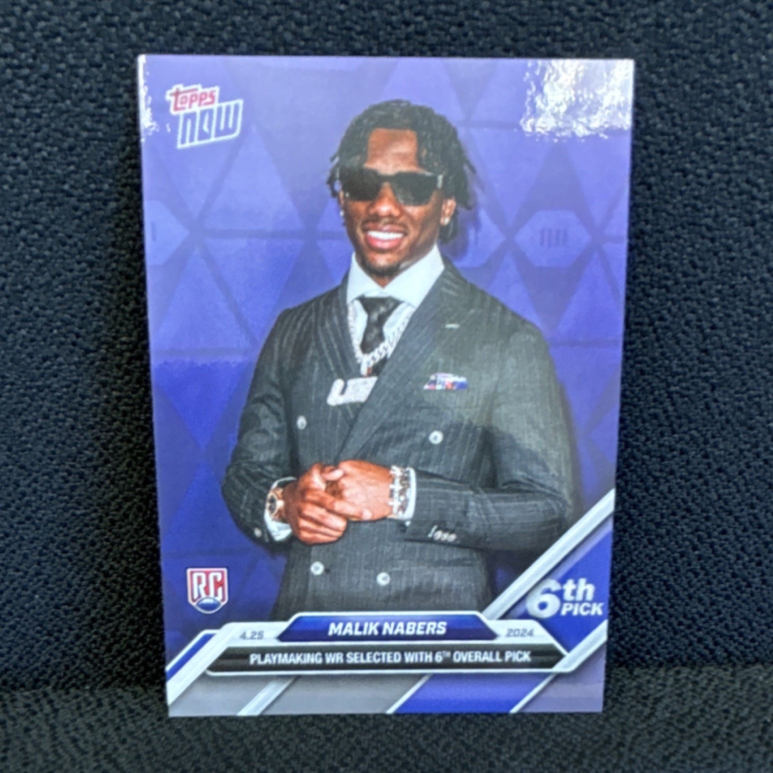 2024 Topps Now Malik Nabers Rookie 6th Overall Pick Giants Football D-4