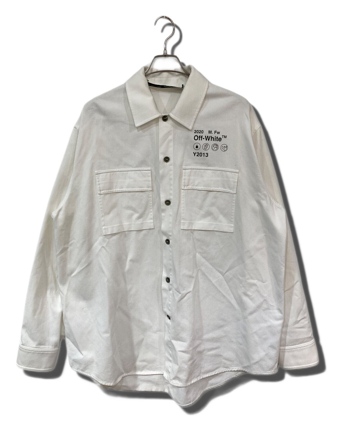 OFFWHITE Cotton Denim Jacket OMGA091F19D07023 Whi… - image 1