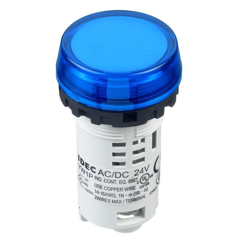 IDEC Blue 24V LED Panel Mount Indicator YW1P-1BUQ4S