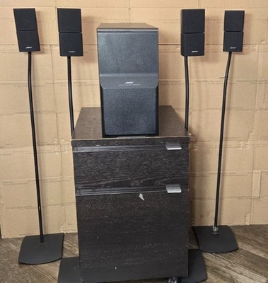 Bose Acoustimass 10 Series II 5.1 Home Theater Speakers Black Subwoofer Cables