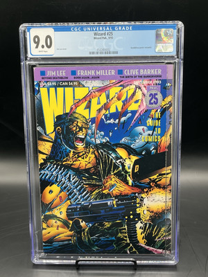 1993 WIZARD Magazine #25 Clive Barker / Frank Miller / Jim Lee CGC Graded 9.0