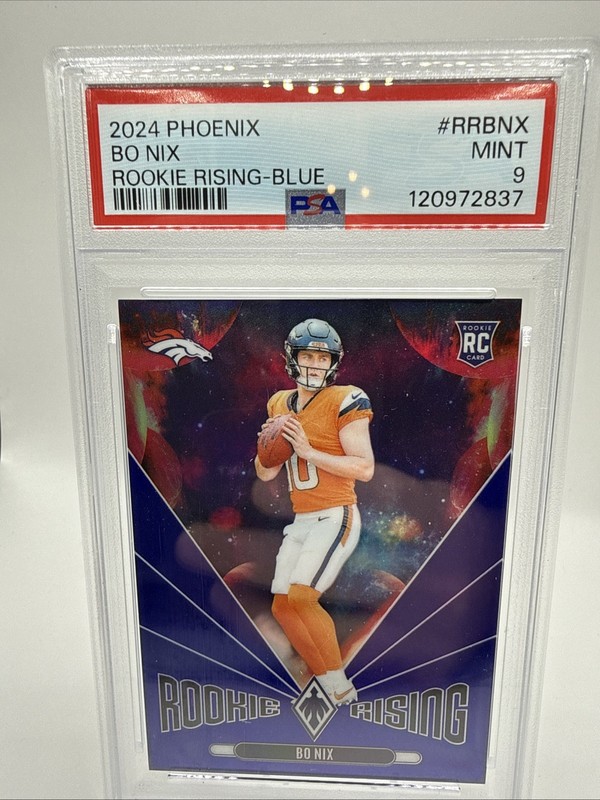 2024 Panini Phoenix - Rookie Rising Bo Nix #RR-BNX Purple /50