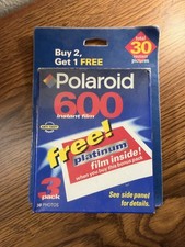 3 pack Polaroid 600 Film - 2 reg 1 Platinum - Sealed Expired 01/ 1999 AS IS