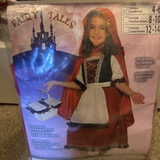 Girls Size Small4-6 RED RIDING HOOD lil Red Costume NWT Cape Dress Halloween