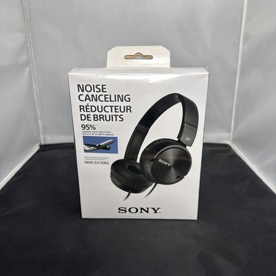 Sony Noise Cancelling Wired Headband Headphones Black MDR-ZX110NC