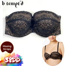 NWD b.tempt'd by Wacoal Women's 38DD b.enticing Strapless Lace Bra 954237 Night