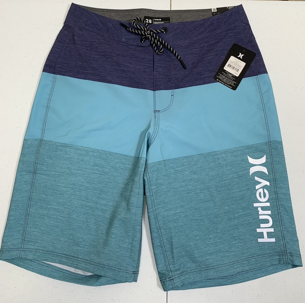 Hurley Men's Blue Board Shorts Swim Trunks Surf Multicolor Size 28