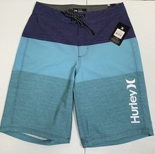 Hurley Men's Blue Board Shorts Swim Trunks Surf Multicolor Size 28
