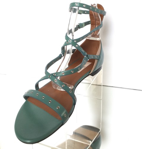 NUEVO VALENTINO Garavani Love Latch Strappy Grommet Sandalias (Talla 38) - Imagen 2 de 12