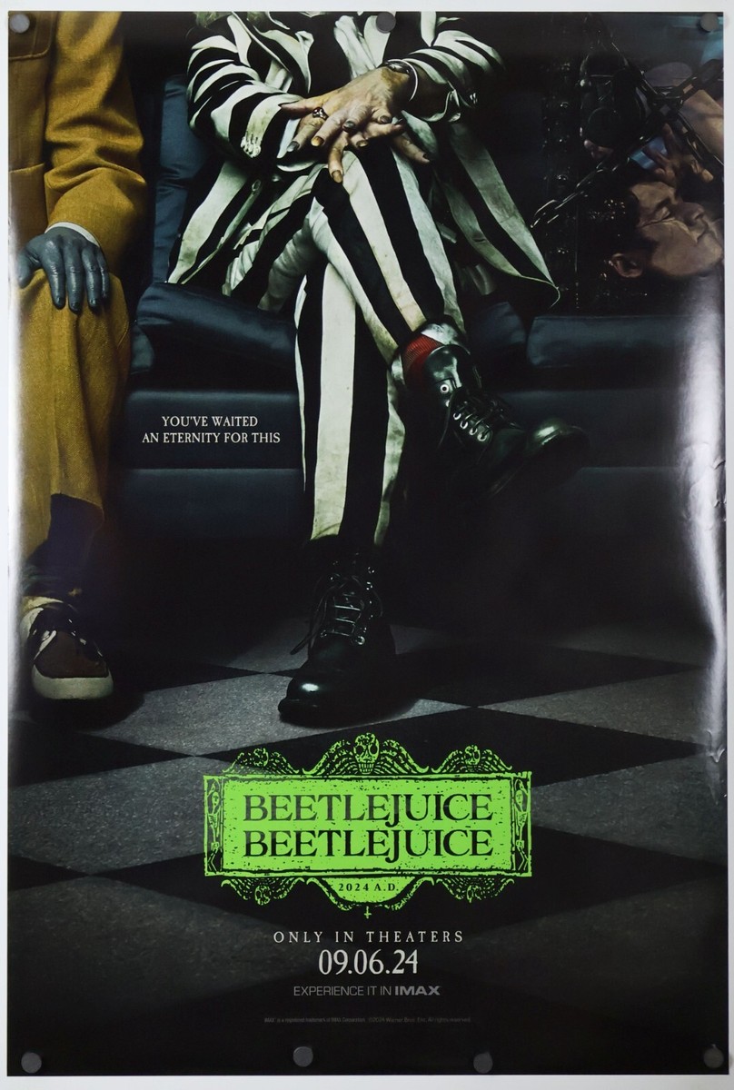 Beetlejuice 2 - original DS movie poster 27x40 D/S 2024 Advance B 