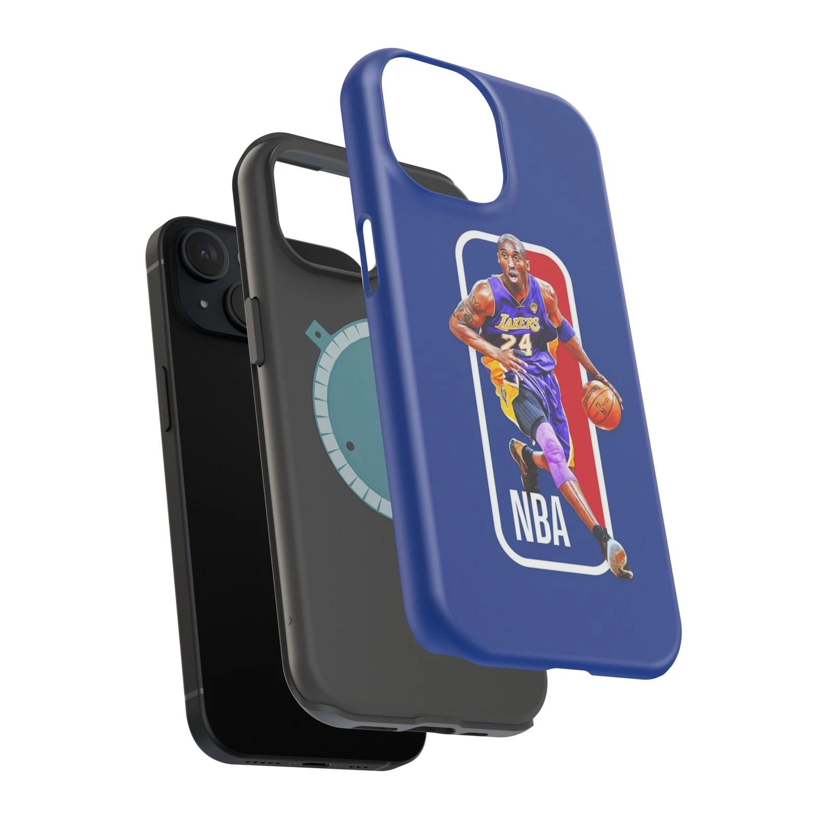 Kobe Bryant NBA Logo, Black Mamba Phone Case