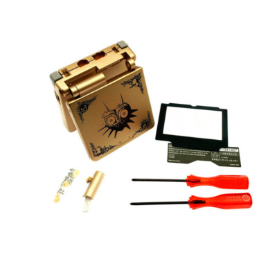 Zelda majora mask Gehäuse Hülle Shell Case for Gameboy Advance GBA SP - Gold