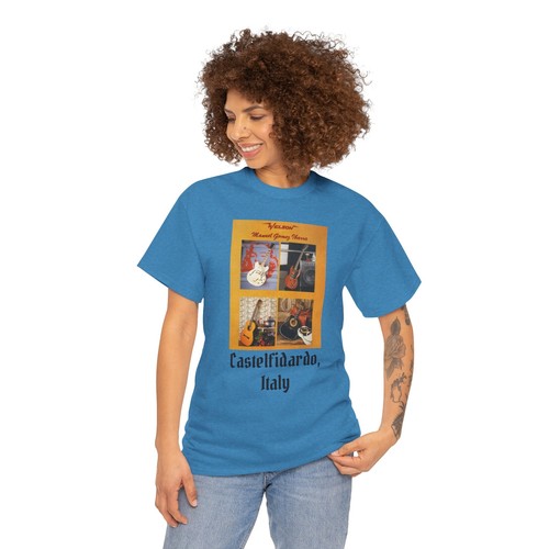 Vintage Welson Guitars Castlefidardo, Italy Retro Tee, Unisex Cotton T-Shirt, - Picture 5 of 84