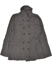 Hurley Womens Pea Coat Uk 6 Xs Grey Cotton Kv04