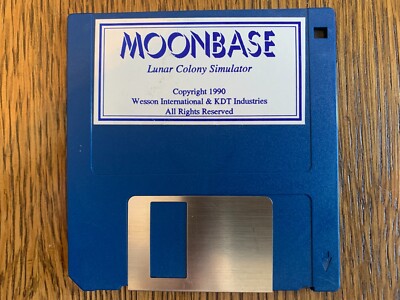 MOONBASE LUNAR COLONY SIMULATOR GAME PC MS-DOS 3.5