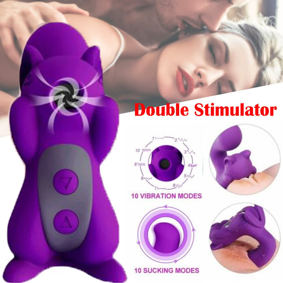 Vibrador sugador de esquilo sugador de clitóris vibrador feminino massageador ponto G brinquedo sexual feminino - Imagem 2 de 4