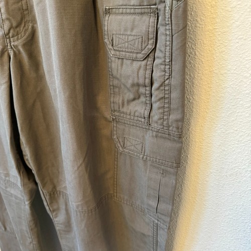 5.11 Tactical Pants Men 35x30-1/2 Green Cargo Rip Stop Elastic Waist 74273 - Picture 6 of 20