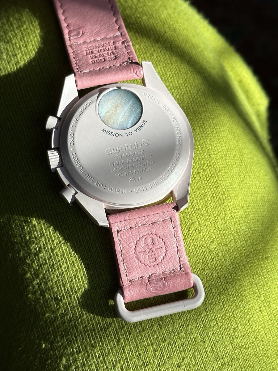 Swatch x Omega Moonswatch Mission To Venus Ostrich Leather