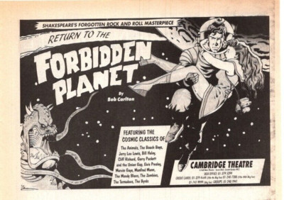 (VBKc) WERBUNG 5X8'' RÜCKKEHR ZUM VERBOTENEN PLANETEN VON BOB CHARLTON