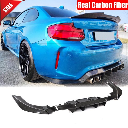 For BMW F87 M2 M2C Coupe 2016-2018 Real Carbon Fiber Rear Bumper Lip Diffuser - Picture 1 of 12