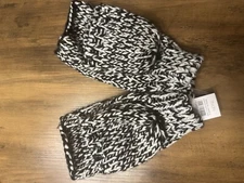 LOFT Marled Black & White Mittens NEW