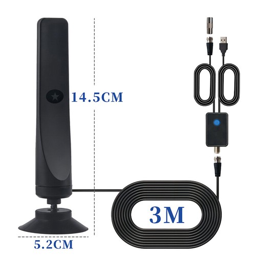 Portable Smart TV Indoor HD Digital TV Antenna With Signal Booster Support TV - Zdjęcie 3 z 6