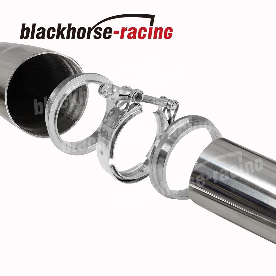 Kit de brida y abrazadera de banda en V de 3,5" para tubos de escape turbo acero inoxidable 304 Foto 2 de 4