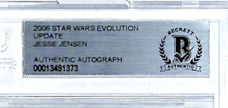2006 Star Wars Evolution JESSE JENSEN "Saesee Tin" Signed Auto Card BAS Slabbed - Image 2 of 3
