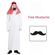 Men Arabia Arab Sheikh Costume Arabian Prince Cosplay for Adult