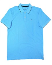 Calvin Klein Men's Slim Fit Stretch Mesh Solid Polo Shirt Light Blue Size XXL