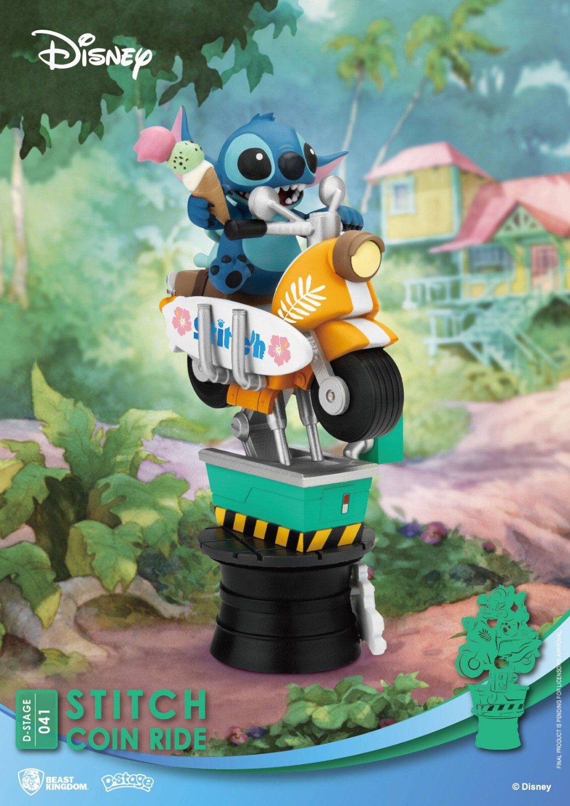 Diorama Stitch Coin Ride D-Stage Disney cadeau idéal de 16 cm pour les fans de l'extraterrestre