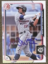 2015 Bowman - #48 Adam Brett Walker Auto Autograph Minnesota Twins MLB Blue Ink