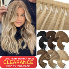 Premium Micro Ring Beads 100 Real Remy Human Hair Extensions Loop Link 300s US