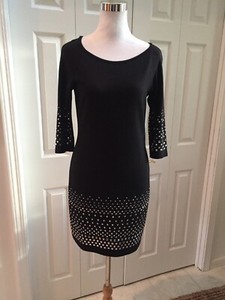 black dress with silver studs