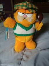 GARFIELD 1981 DAKIN PLUSH 8" GOLF GOLFER GOLFING FORE  STUFFED CARTOON CAT DOLL
