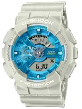 New Casio G-Shock GA110AS-5A /Digital Sand Beige Resin Blue Dial Men’s Watch