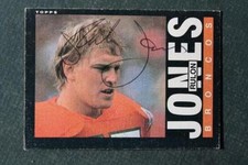 Denver Broncos star Rulon Jones signed autographed 1985 Topps Football Card +