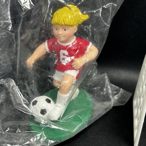 NOS Deco Pac 2043 2044 White Blond Boy Girl Soccer Cake Decorating Kit Cupcake - Picture 2 of 7