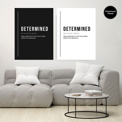 Determined Definition Poster, Motivational Wall Art, Motivational Office Wall