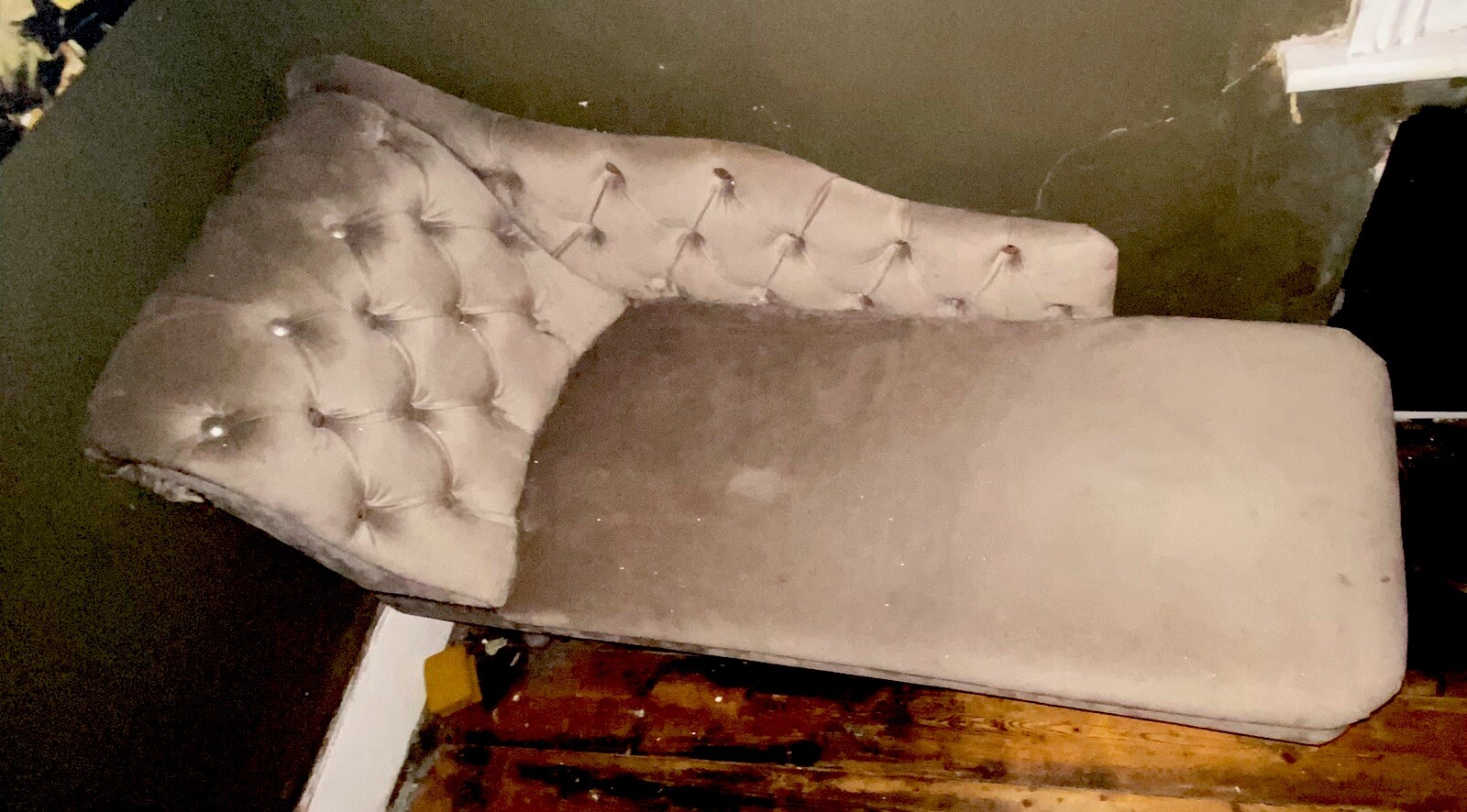 Grey Velvet Chaise Lounge eBay