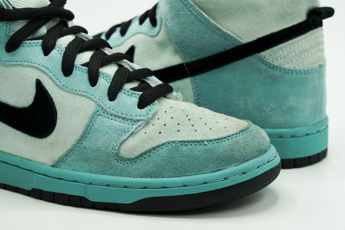 NIKE DUNK SB HIGH USED SIZE 10 ICE GREEN BLACK SEA CRYSTAL 305050