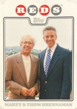 2008 Topps Cincinnati Reds Broadcasters #M&T Marty Brennaman  Thom Brennaman ANN