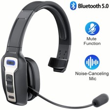 Trucker Wireless Bluetooth Headset with Noise Cancelling Mic For PC Cell Phones