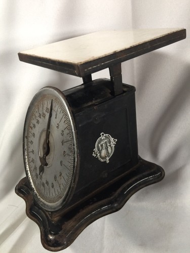 Vintage antica scala fattoria 24 libbre bilancia Triner Pat 1906 Chicago regolazione - Foto 11 di 12