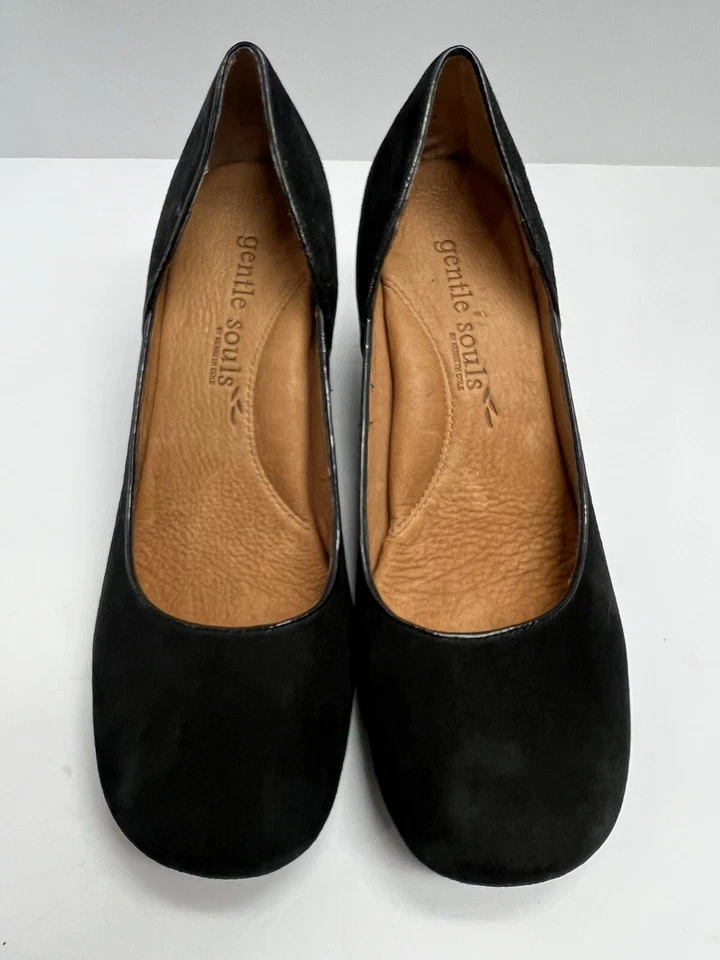 Cuñas de gamuza negras para mujer Gentle Souls by Kenneth Cole Ridge Amaru talla 9M Foto 2 de 4